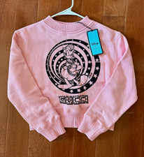 "Disney x Gucci" Interlocking GG Logo Sweatshirt with GG Monogram Sleeves, Burgundy — listing 5