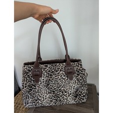 Liz Claiborne Leopard Print & Black Nylon Crossbody Messenger Bag — listing 4