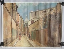 Framed Reproduction Print - 'Cercle Catholique du Sacré-Coeur' after Maurice Utrillo — listing 4