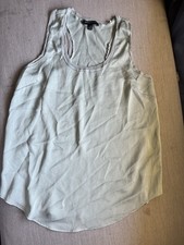 Banana Republic Multi-Color Abstract Print Sleeveless Ruffle-Front Blouse, Size Medium