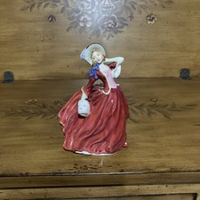 Royal Doulton 'Autumn Breezes' HN1934 Figurine of a Lady in Red Dress — listing 5