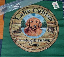 Woven Cotton Tapestry Throw Blanket with Golden Retriever & Pheasant Hunting Scene — listing 5