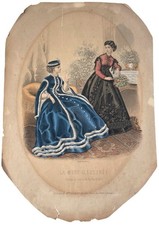 Antique Hand-Colored French Fashion Plate Engraving from La Mode Illustrée — listing 3