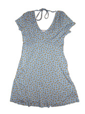 Hollister Women's Green Floral Smocked Cap-Sleeve Peplum Top — listing 3