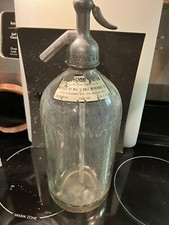 Antique Shasta Water Co. Glass Seltzer Bottle with Original Pewter Siphon Top — listing 6