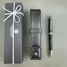 Montblanc-Style Fountain Pen with Gray Harlequin/Diamond Pattern Barrel and Gold Nib — listing 5