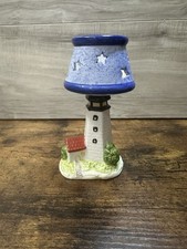 Ceramic Lighthouse Tealight Candle Holder / Luminary with Removable Dome Top — listing 6