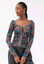 Urban Outfitters Burgundy Crushed Velvet Smocked Mini Dress, Size S — listing 2