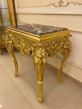 Louis XV Style Giltwood Side Table with Onyx Top — listing 4