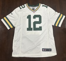 Nike Green Bay Packers Aaron Rodgers #12 On Field Football Jersey, White, Size 40 (M) — listing 4