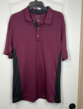 adidas Men's Golf Polo Shirt, Gray with Allover Logo Print, Size XL