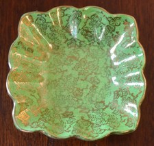 Midwinter Porcelon Burslem Yellow & Gold Chintz Scalloped Trinket Dish — listing 2
