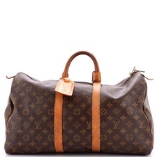 Louis Vuitton Keepall 50 Travel Duffle Bag in Black Epi Leather — listing 5