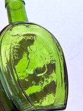 Wheaton Emerald Green Dimpled Optic Glass Bottle Vase — listing 4