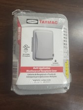 TayMac Clear Weatherproof Receptacle Cover, 16-in-1 Configurations, 2 3/4" Depth, Single Gang, listing 2