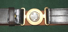 Reproduction WWII German-style round belt buckle with eagle motto and RZM-style backstamp — listing 6