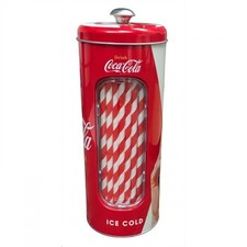 Coca-Cola "Have a Coke" Tall Lidded Tin Canister with Retro Delicious Refreshing Graphics — listing 5
