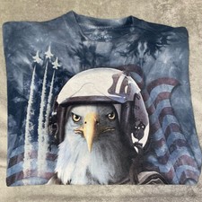 The Mountain Bald Eagle Winter Scene Tie-Dye T-Shirt, Size XXL — listing 6