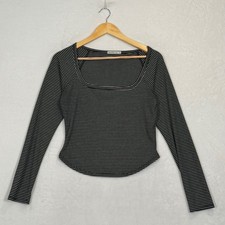 Heart & Hips Women's Baseball Raglan 3/4 Sleeve Tunic Top, Navy & White, Size L — listing 2