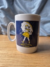 Morton Salt "When It Rains It Pours" Umbrella Girl Logo Mug Set (4 Mugs, Anniversary Logo Series) — listing 3