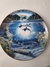 Vintage Orca Killer Whale Collector Plate with Gold Rim — listing 6