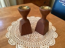 Set of 6 Mid-Century Danish Modern Silver-Plated Kidney-Shaped Candle Holders, Made in Denmark — listing 6