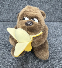 Vintage Cream & Pink Plush Gorilla/Monkey with Satin Rosebud — listing 6