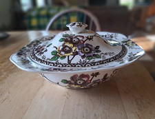 Alfred Meakin 'Medway' Red Transferware Covered Vegetable Tureen — listing 4