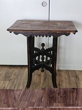 Antique Victorian Two-Tier Spool-Turned Square Parlor Table — listing 6