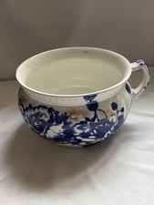 Antique Flow Blue and Gold Ironstone Chamber Pot — listing 5