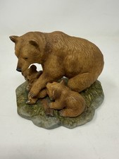 Handmade Ceramic Bear with Log Toothpick/Pen Holder Figurine — listing 4