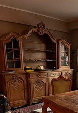 Vintage Colonial-Style Pine Welsh Dresser Hutch with Spice Drawers — listing 4