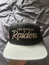 Vintage Los Angeles Raiders Snapback Trucker Hat with Helmet Logo — listing 3