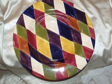 Tabletops Unlimited Carnival Hand-Painted Large Pasta Serving Bowl