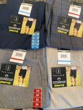 PGA Tour Men's Short-Sleeve Performance Golf Polo, Blue Micro-Check, Size XL