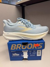 Brooks Ghost 6 Men's Running Shoes, Gray/Navy/Yellow — listing 3