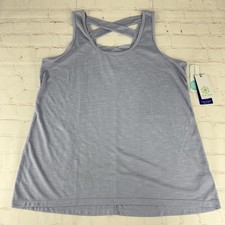 Gaiam Criss Cross Back Tank Top, Army Green, Size XL