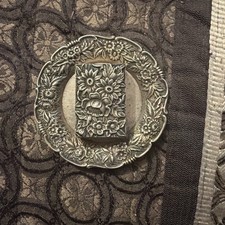 Antique Ornate Floral Repoussé Silver Small Ladle / Sauce Ladle Something else stamped