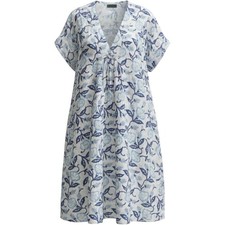 Dolma Blue Floral Block-Print Cotton Blouse, Size S — listing 2