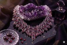 Sterling Silver Marquise-Cut Garnet Cluster Ring — listing 6