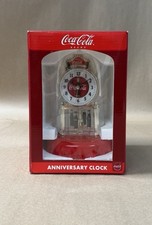 Coca-Cola Anniversary-Style Glass Dome Mantel Clock with Rotating Bottle Pendulum — listing 2