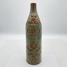Textured Ceramic Bottle Vase with Faux Foliage Stems, Cream/Stone Finish — listing 6