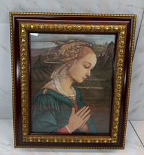 Vintage Print Reproduction of Fra Filippo Lippi 'Madonna' (Portrait of a Woman) on Textured Board — listing 3