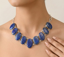 Sterling Silver Filigree Dangle Earrings with Lapis Lazuli / Blue Inlay 925 / Sterling — listing 3