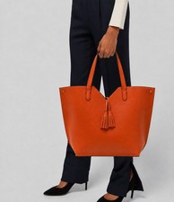 Neiman Marcus Blue Faux Leather Large Tote Bag — listing 6
