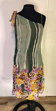 Diane von Furstenberg Geometric Square Print Silk Jersey Shift Dress, Size 8 — listing 4