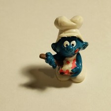 Vintage Chef Smurf PVC Figurine with Rolling Pin (#20073) — listing 4