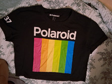 Polaroid 320 Land Camera Rainbow Logo Graphic T-Shirt, White, Size M — listing 4