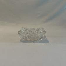 Pressed Glass Footed Bud Vase with Sawtooth Rim and Hobstar/Buzzstar Pattern — listing 6