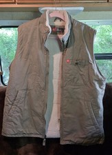 Men's Sherpa-Lined Canvas Work Vest with Zip Front — listing 5